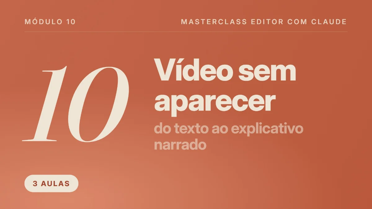Capa do módulo 10, Vídeo sem aparecer