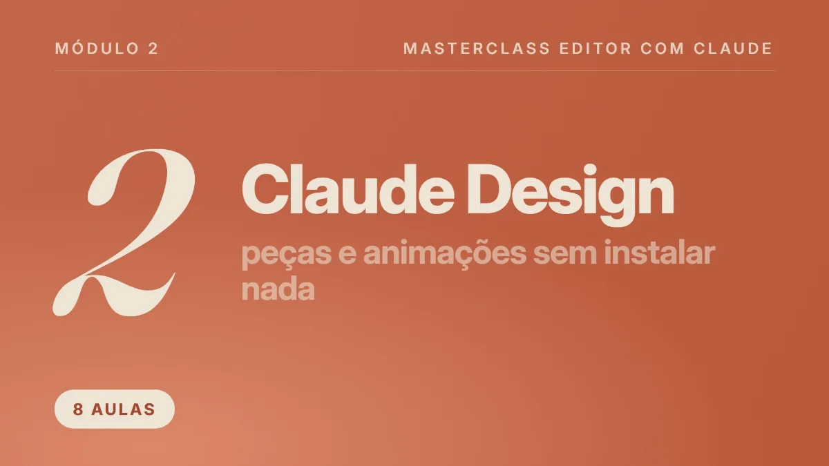 Capa do módulo 2, Claude Design