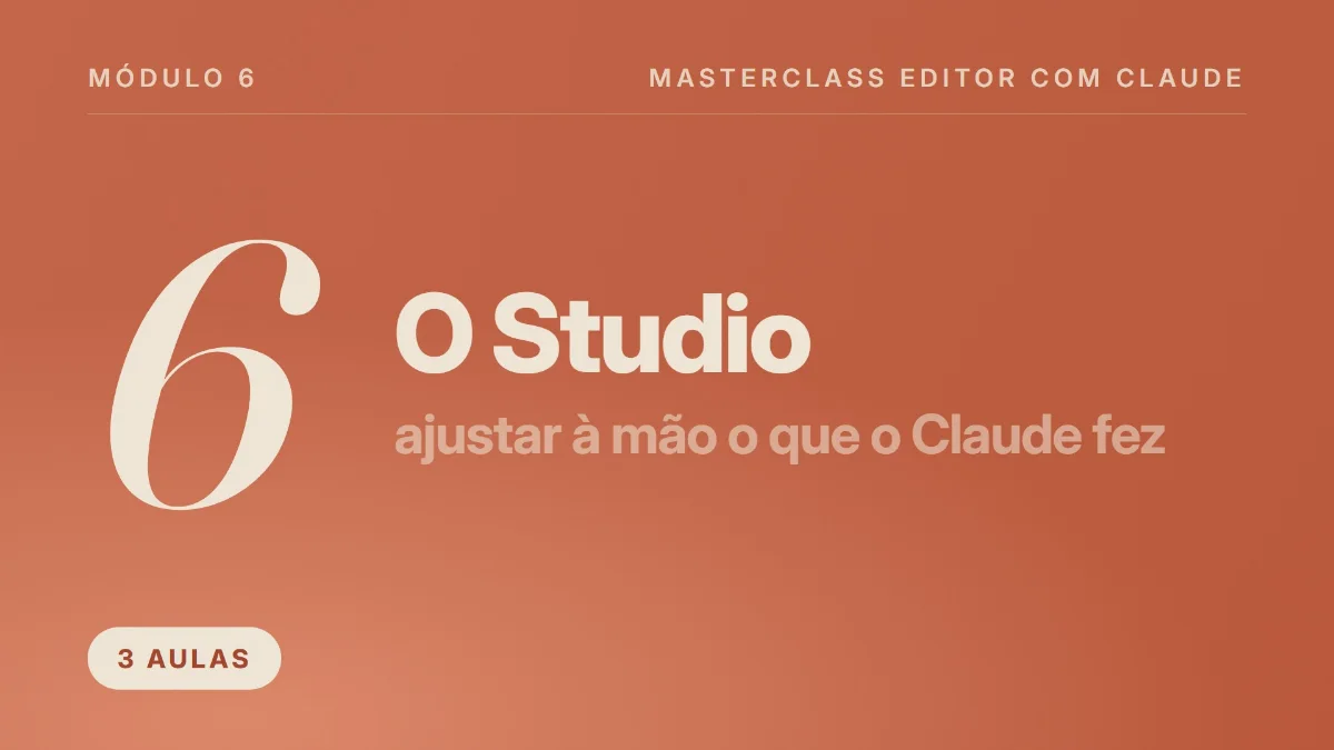 Capa do módulo 6, O Studio